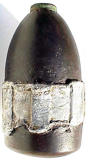 Hotchkiss shell photographed from the side