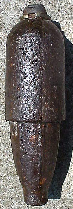 Three-inch Schenkl projectile with tapered base