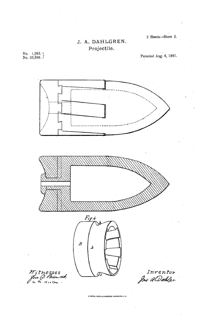 3.4-inch Dahlgren Blind Shell