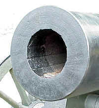 Showing the 12 hook-slant rifling typical of the Blakely guns — view 3